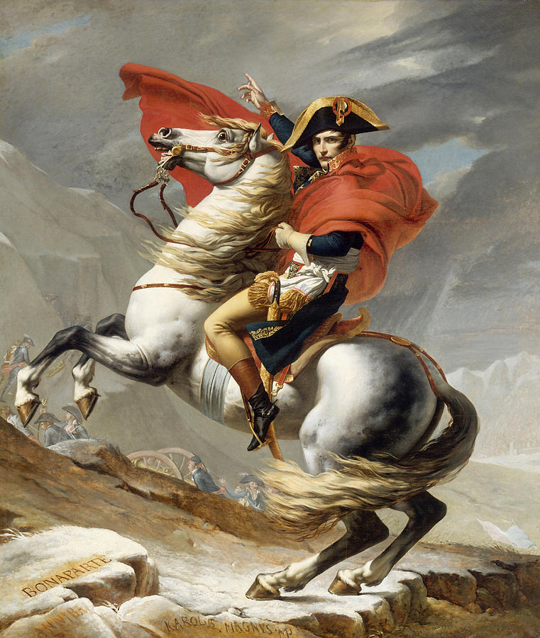 雅克·路易·大卫是拿破仑新帝国的官方画师,在媒体行业并不发达的