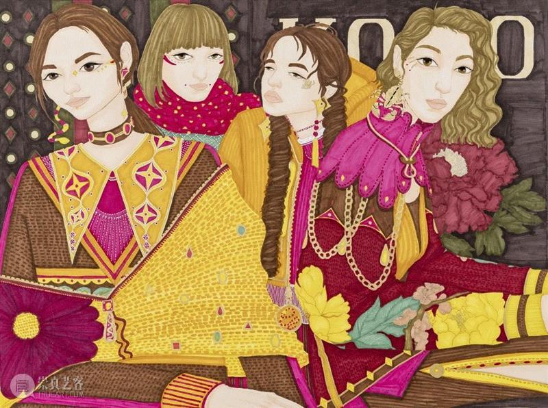 王可欣 《暗香疏影》,【IFA-时尚艺术季】“第二届中国时装画大展”即将开幕！精彩绽放武汉时尚艺术季,时尚,时装,艺术季,IFA,服装,物质,设计师,湖北美术学院,unit,湖北