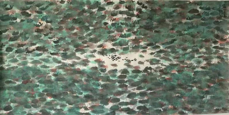 “墨彩心意”看江南好山好水,心意,墨彩,江南好山,丁观加,书画,水墨,湿地,江南,刘海粟美术馆,两棵树