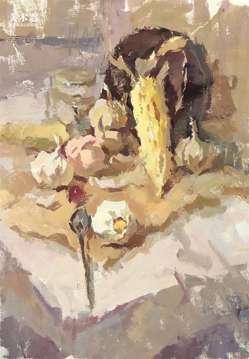 画面松动自然,很有味道!—— 孙致远,孙致远,孙老师,颜料,小志,色调,同学们,静物,美院,物体,基调