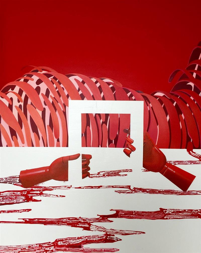 胡楠 《E=mc2 移动》  150x200cm  布面丙烯 