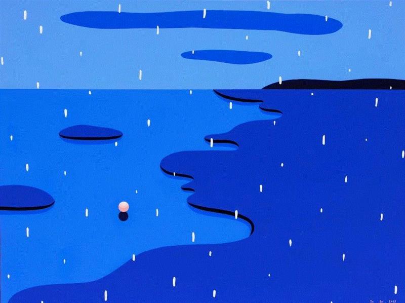 禹露  《 心里落了一场雨》  60x80cm  布面丙烯 