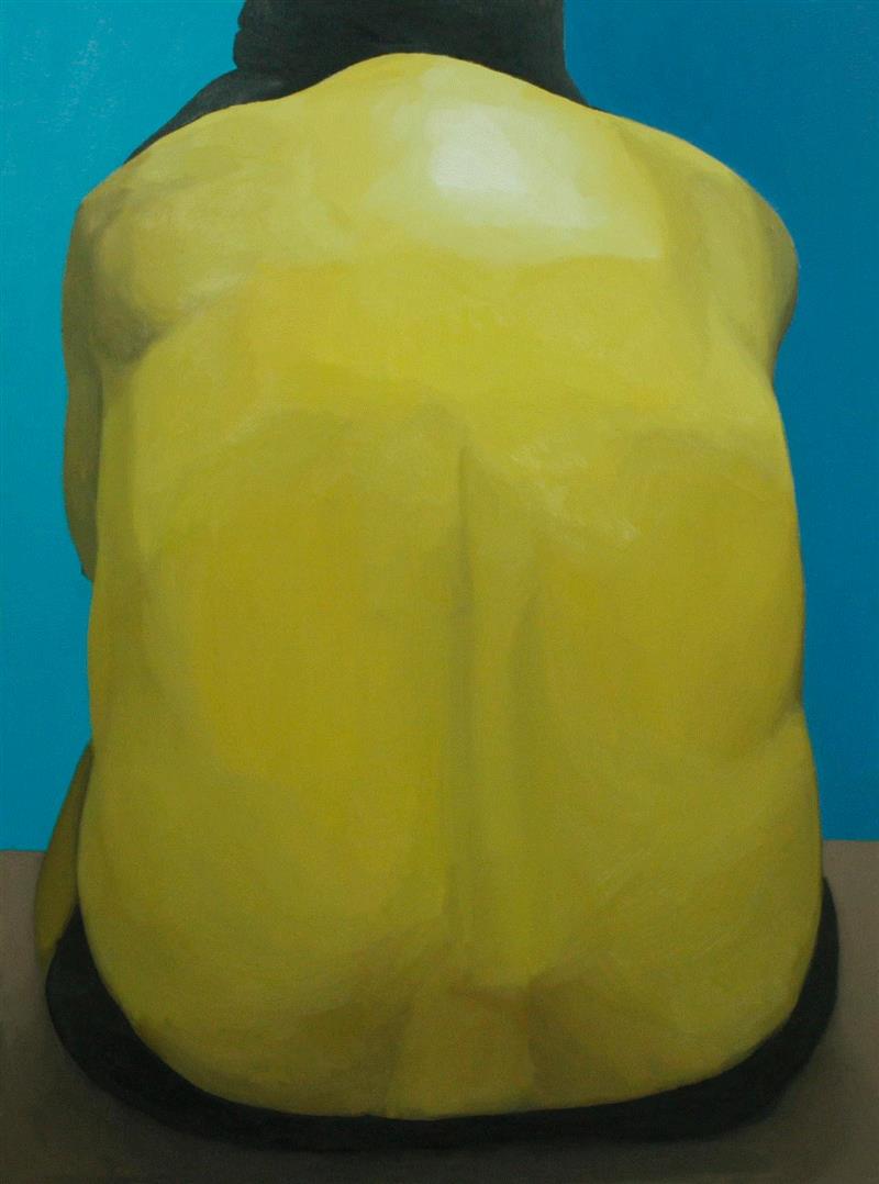  李琪《坐如钟》120x90cm 布面油画  2016,展览推荐 | 日常之诗—当代青年艺术家群展即将亮相嘉都,青年,嘉都,绘画,李琪,油画,胡楠,张子叶,杨新,赵新雨,人物