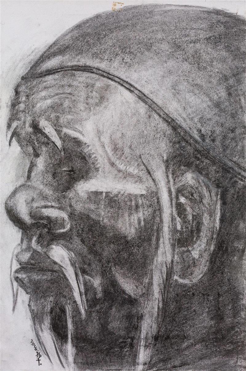 孔千 《No.6》 2016 纸本素描 44.3×29.5cm,时代的异象：孔千的素描之路（1973-2019）| 蜂巢北京 展览预告