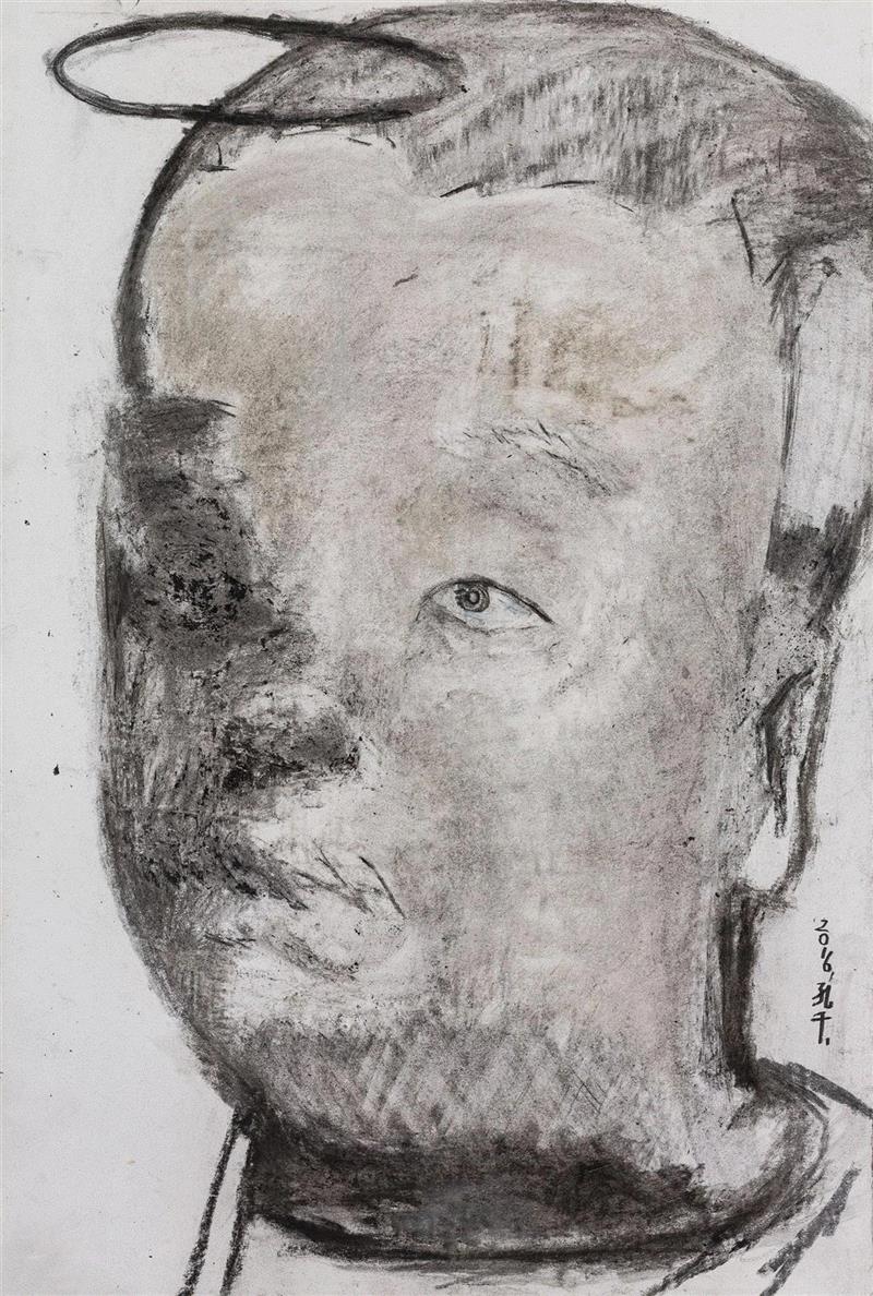 孔千 《No.13》 2016 纸本素描 44.3×29.5cm,时代的异象：孔千的素描之路（1973-2019）| 蜂巢北京 展览预告
