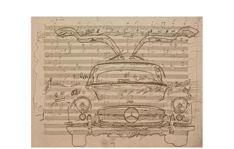 1955年梅赛德斯-奔驰300 SL “鸥翼”与路德维希?凡?贝多芬；《D小调第九交响曲(合唱)》（