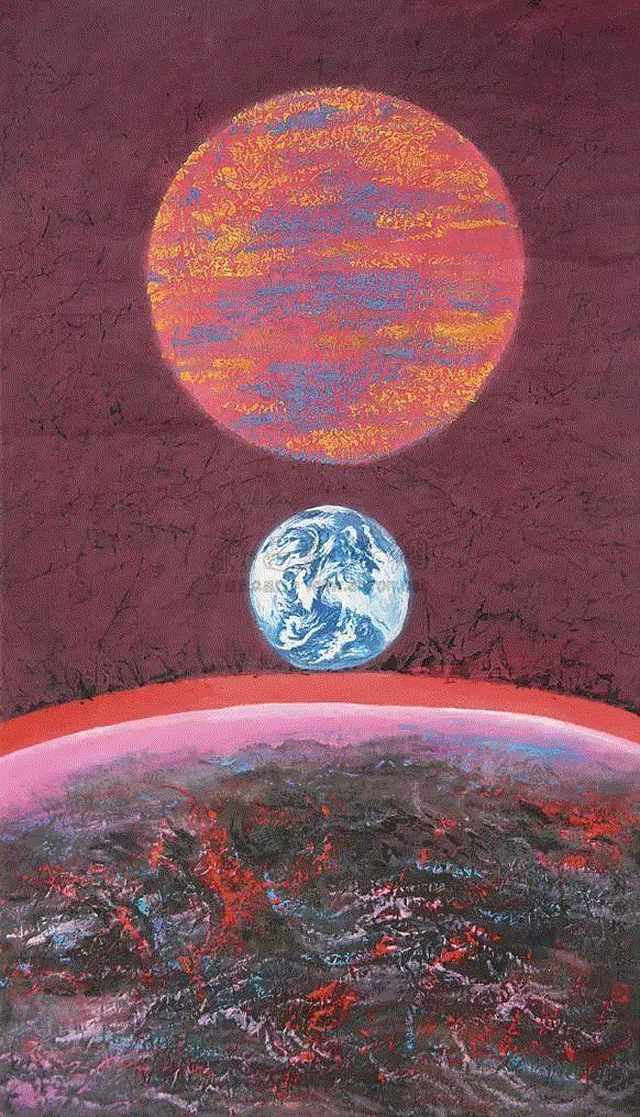敬华2009年春拍 《刘国松 地球——我们的家》,世界地球日丨让我们一起做地球的守护者,地球,世界地球日丨,敬华,野生动物,制品,万物,蔚蓝色,星球,姿态,奥秘