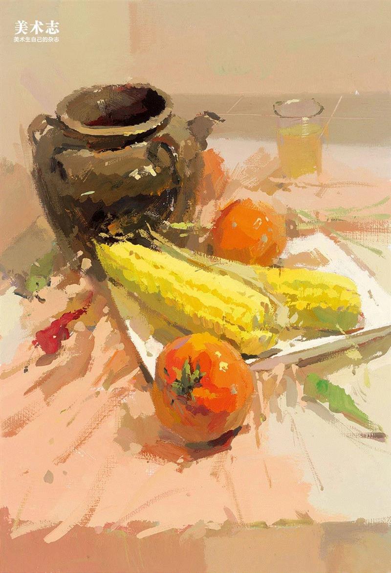 想画色彩无从下手？你得这样开始！,光线,静物,颜色,范画,画法,罐子,色调,要点,石膏,思路