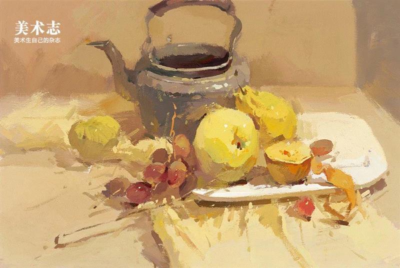 想画色彩无从下手？你得这样开始！,光线,静物,颜色,范画,画法,罐子,色调,要点,石膏,思路