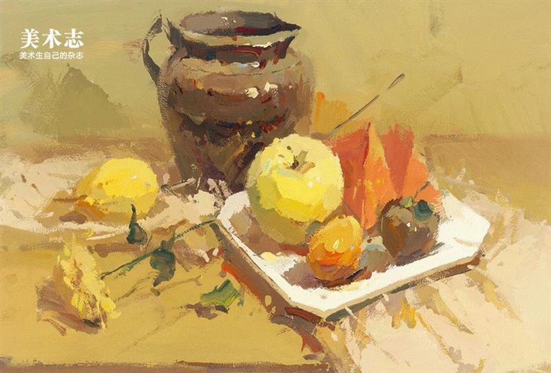 想画色彩无从下手？你得这样开始！,光线,静物,颜色,范画,画法,罐子,色调,要点,石膏,思路