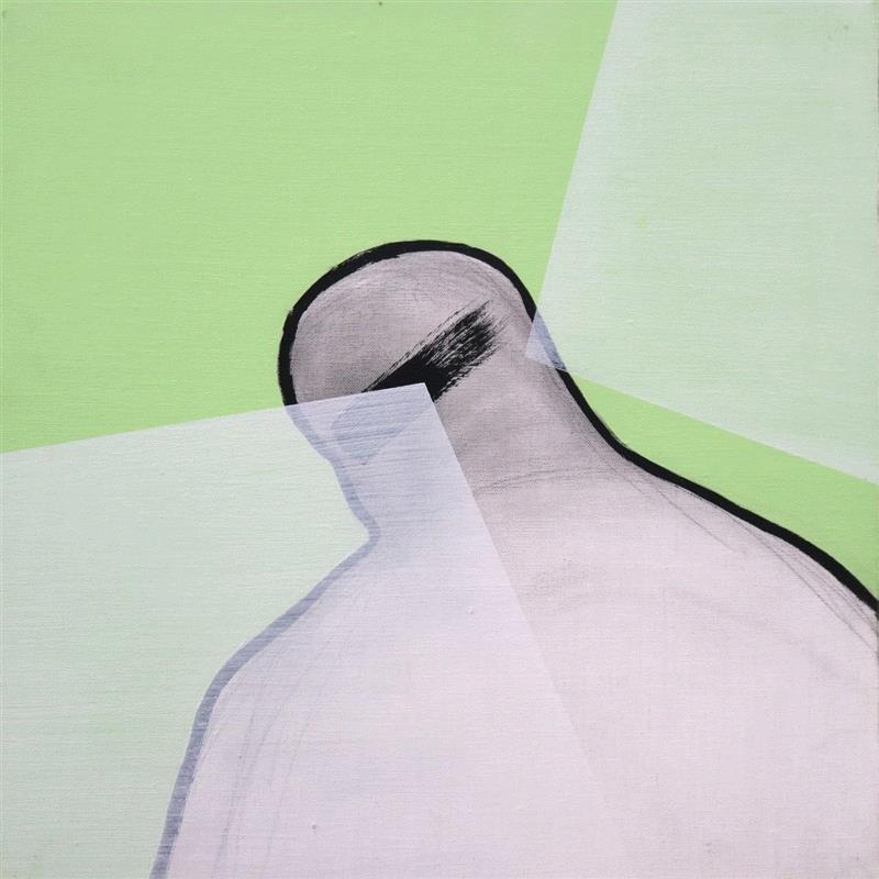 隔阂·陌生 45cm x 45cm 布面油画 2019,隔阂 | 张智康个展研讨会整理实录,张智康,隔阂,研讨会,实录,纸本,西南民族大学,西南民族大学艺术学院,油画,杨帆,许永康