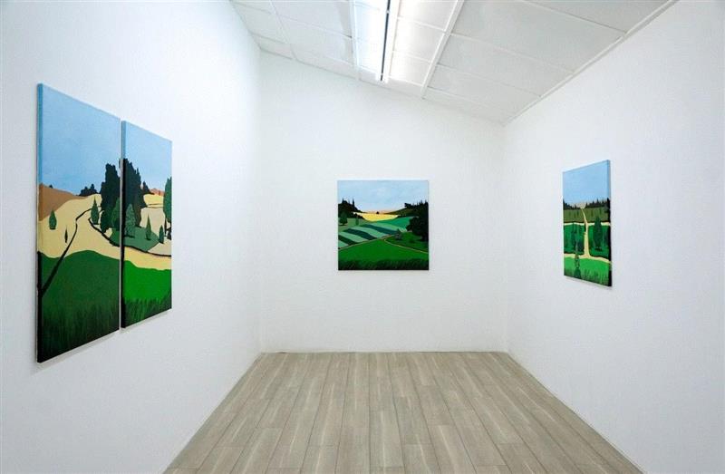 展览现场 | “胡枢: 无差别风景” | Tong Gallery+Projects,胡枢,差别,丙烯,巴黎,法国,绘画,感官,Gallery,地平线,头脑