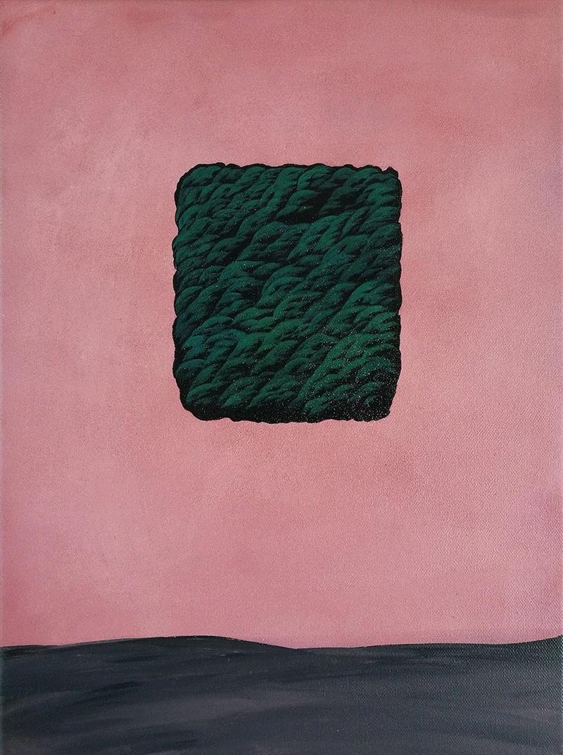 胡枢，感觉的纯粹形式，2019，布面丙烯，40x30cm,展览现场 | “胡枢: 无差别风景” | Tong Gallery+Projects,胡枢,差别,丙烯,巴黎,法国,绘画,感官,Gallery,地平线,头脑