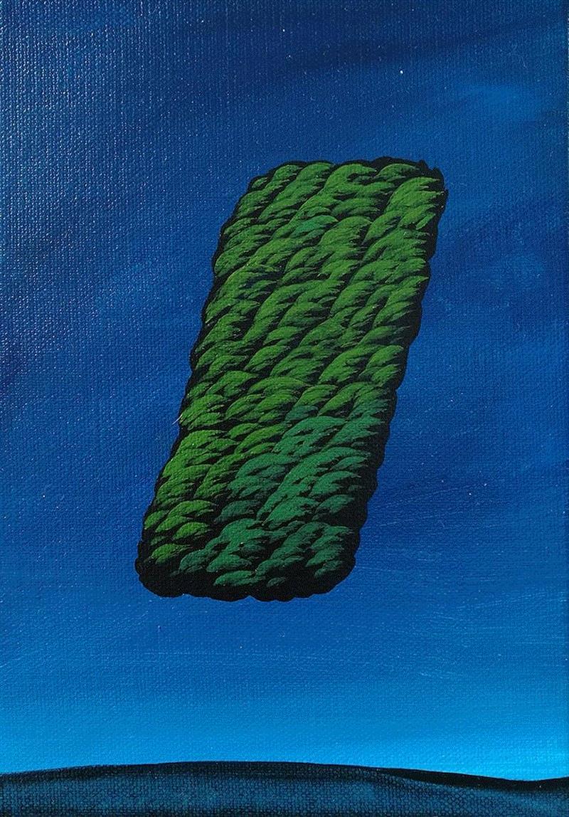 胡枢，感觉的纯粹形式，2019，布面丙烯，27x18.9cm,展览现场 | “胡枢: 无差别风景” | Tong Gallery+Projects,胡枢,差别,丙烯,巴黎,法国,绘画,感官,Gallery,地平线,头脑
