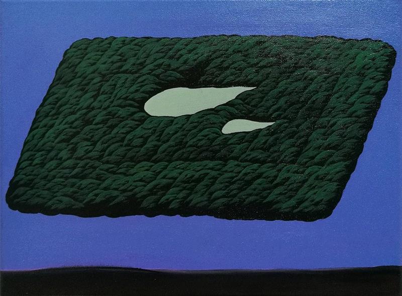 胡枢，感觉的纯粹形式，2019，布面丙烯，30x40cm,展览现场 | “胡枢: 无差别风景” | Tong Gallery+Projects,胡枢,差别,丙烯,巴黎,法国,绘画,感官,Gallery,地平线,头脑