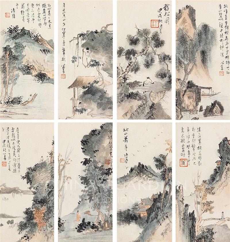【嘉德春拍】缩天移地 掌上嘉珍—梅洁楼藏溥心畬秋景山水册,秋景,山水册,梅洁,嘉德,掌上,嘉珍,溥心,溥儒,溥氏,北宗