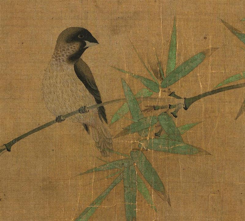 《竹禽图》局部,宋徽宗：画个鸟啊,宋徽宗,画中,天下,赵佶,听琴图,一人,琴音,五色鹦鹉图,竹禽图,辽国