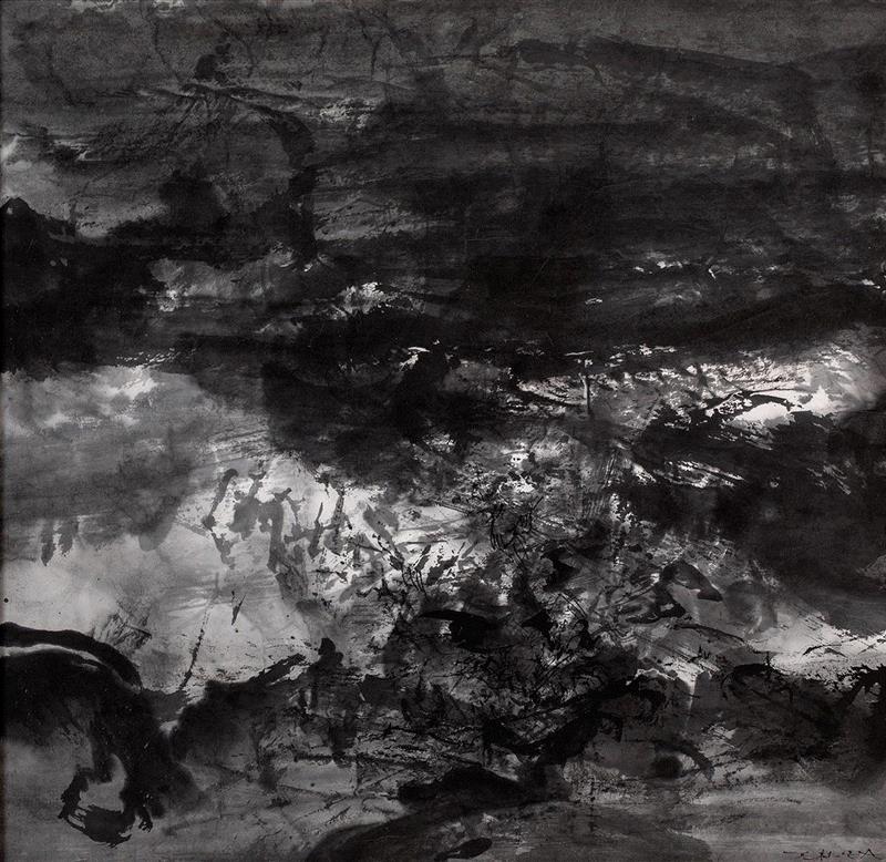 【嘉德春拍】现代艺术专题：赵无极,赵无极,嘉德,版画,狂草,水墨,纸本,抽象表现主义,黄色,视线,巴黎