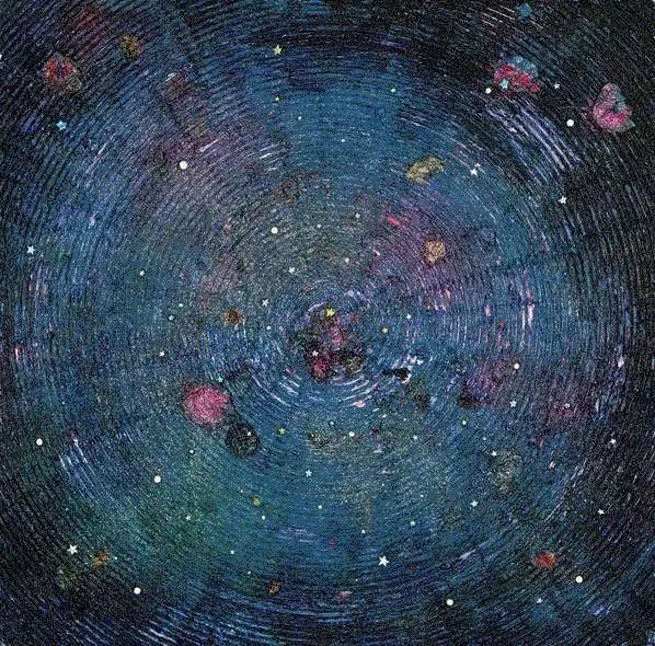 尹朝阳《眩系列·星空》,人类首张黑洞照片公布，艺术和太空究竟有什么关系？,太空,黑洞,宇宙,地球,外星,生物,月球,行星,外星人,星空