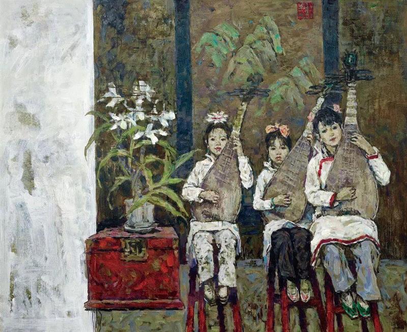 民国时期的南国茶馆  147cm×178cm  2012年,