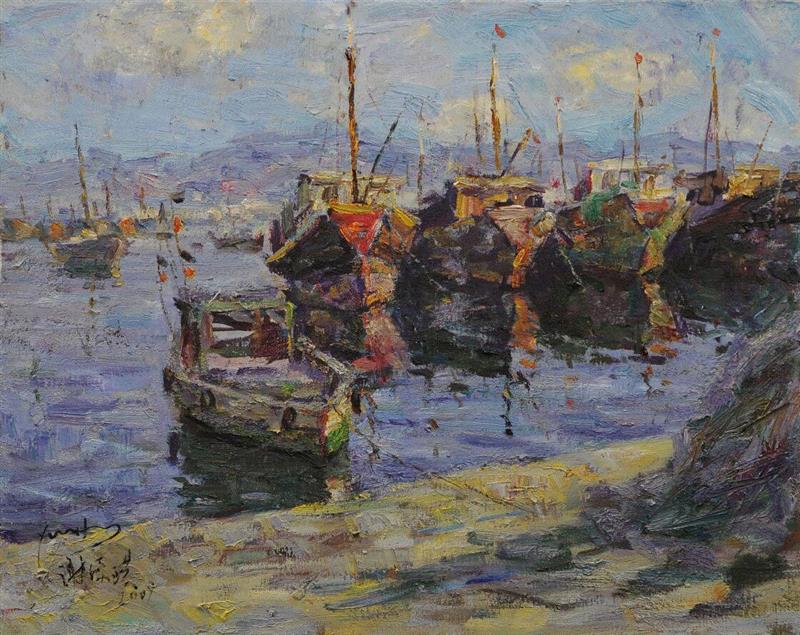 港湾  64cm×81cm  1998年,