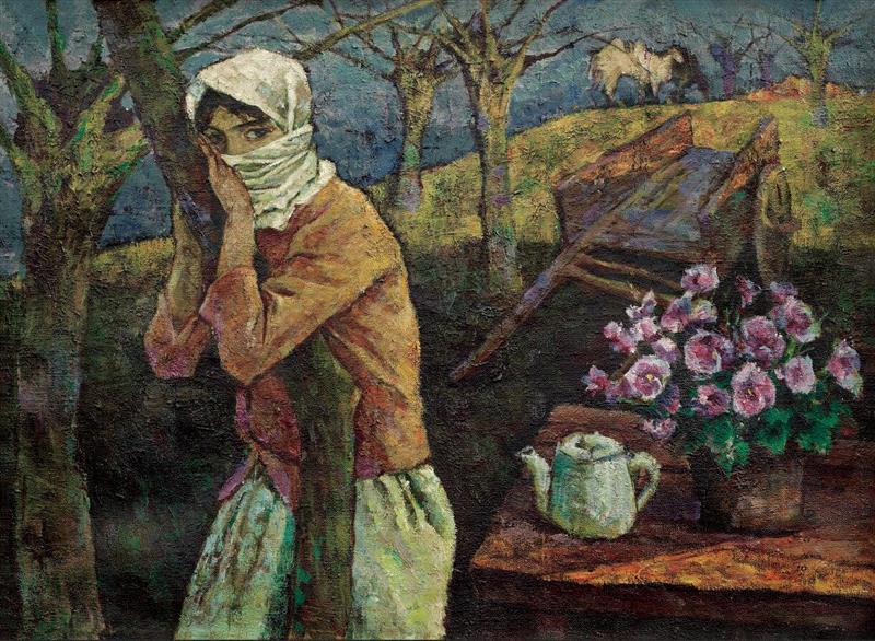 小栈  67cm×90cm  1985年,