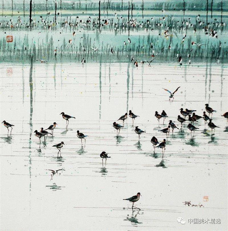 这不是吴冠中作品,吴冠中,汪钰元,江南,颜色,绘画,孤岛,刘禹锡,美人,桥上,今朝