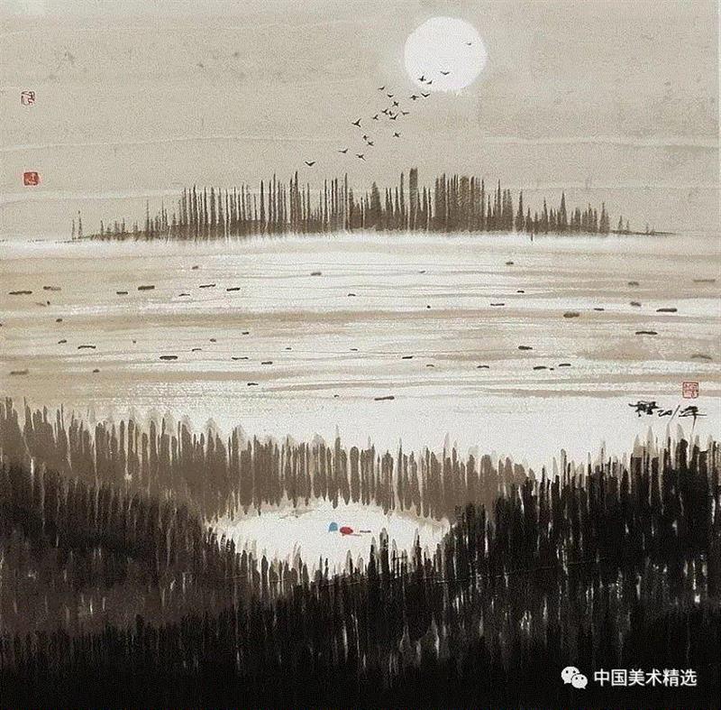 这不是吴冠中作品,吴冠中,汪钰元,江南,颜色,绘画,孤岛,刘禹锡,美人,桥上,今朝