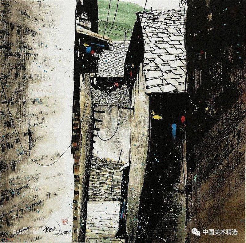 这不是吴冠中作品,吴冠中,汪钰元,江南,颜色,绘画,孤岛,刘禹锡,美人,桥上,今朝