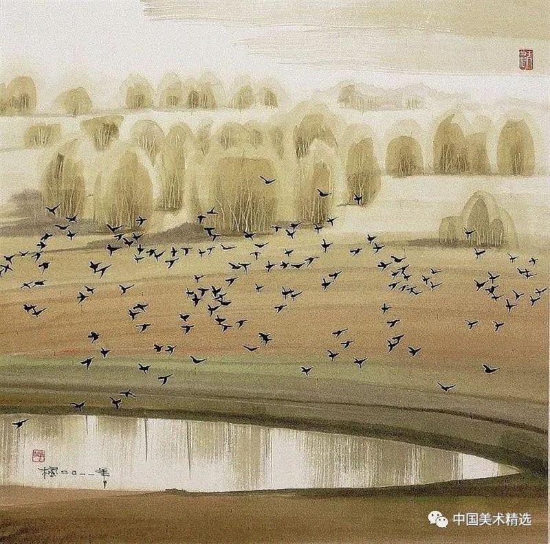 这不是吴冠中作品,吴冠中,汪钰元,江南,颜色,绘画,孤岛,刘禹锡,美人,桥上,今朝