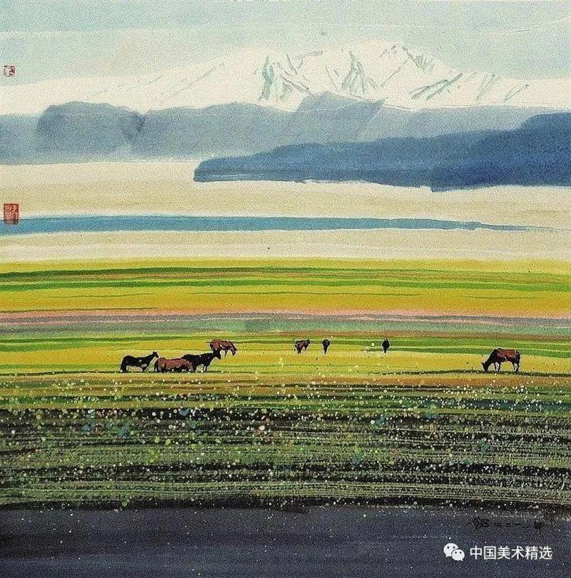 这不是吴冠中作品,吴冠中,汪钰元,江南,颜色,绘画,孤岛,刘禹锡,美人,桥上,今朝