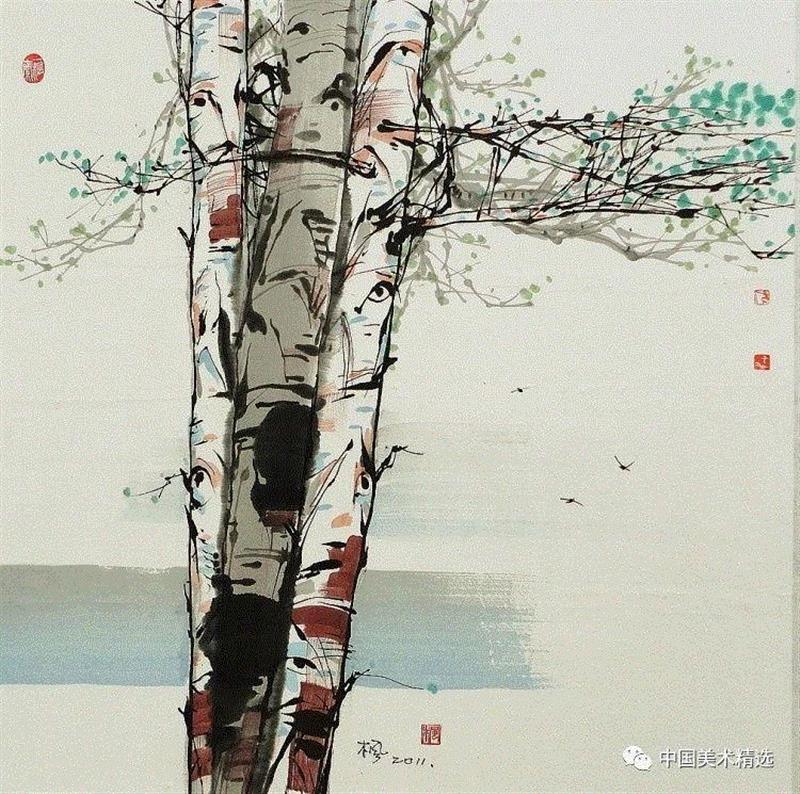 这不是吴冠中作品,吴冠中,汪钰元,江南,颜色,绘画,孤岛,刘禹锡,美人,桥上,今朝