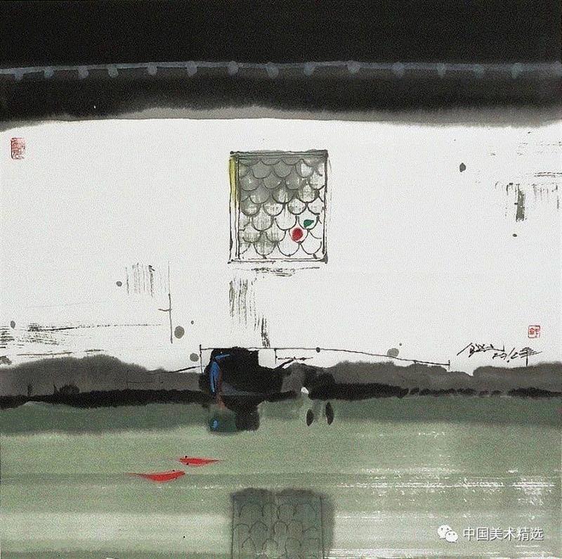 这不是吴冠中作品,吴冠中,汪钰元,江南,颜色,绘画,孤岛,刘禹锡,美人,桥上,今朝