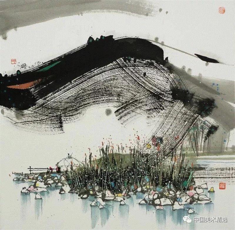 这不是吴冠中作品,吴冠中,汪钰元,江南,颜色,绘画,孤岛,刘禹锡,美人,桥上,今朝