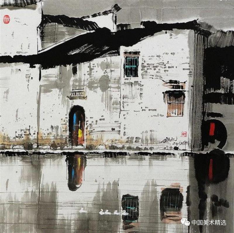 这不是吴冠中作品,吴冠中,汪钰元,江南,颜色,绘画,孤岛,刘禹锡,美人,桥上,今朝