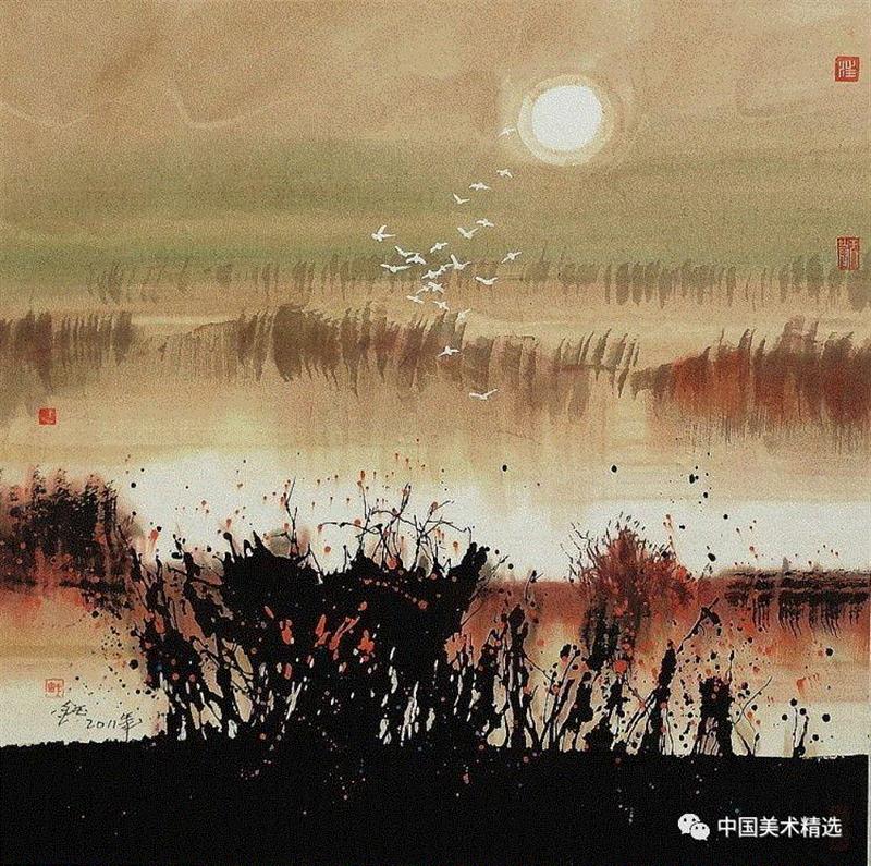 这不是吴冠中作品,吴冠中,汪钰元,江南,颜色,绘画,孤岛,刘禹锡,美人,桥上,今朝