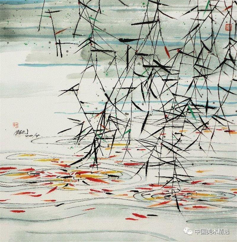 这不是吴冠中作品,吴冠中,汪钰元,江南,颜色,绘画,孤岛,刘禹锡,美人,桥上,今朝
