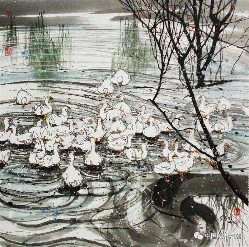 这不是吴冠中作品,吴冠中,汪钰元,江南,颜色,绘画,孤岛,刘禹锡,美人,桥上,今朝