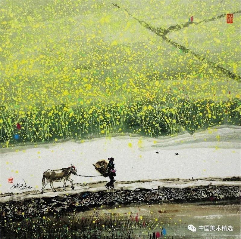 这不是吴冠中作品,吴冠中,汪钰元,江南,颜色,绘画,孤岛,刘禹锡,美人,桥上,今朝