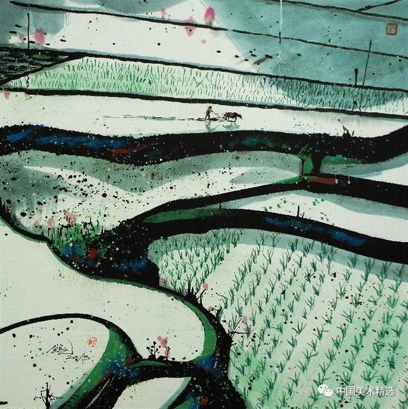这不是吴冠中作品,吴冠中,汪钰元,江南,颜色,绘画,孤岛,刘禹锡,美人,桥上,今朝