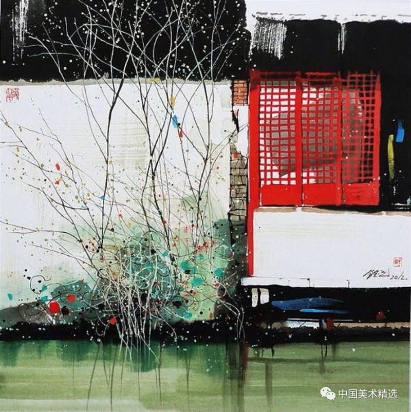 这不是吴冠中作品,吴冠中,汪钰元,江南,颜色,绘画,孤岛,刘禹锡,美人,桥上,今朝