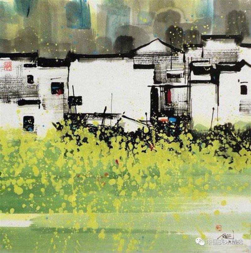 这不是吴冠中作品,吴冠中,汪钰元,江南,颜色,绘画,孤岛,刘禹锡,美人,桥上,今朝