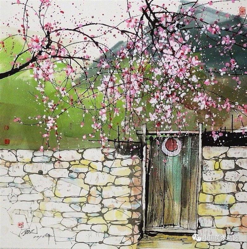 这不是吴冠中作品,吴冠中,汪钰元,江南,颜色,绘画,孤岛,刘禹锡,美人,桥上,今朝