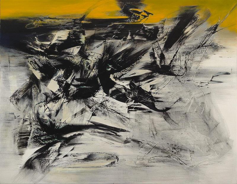 乾坤 Universe　152x195.6cm  ,正在展出 | “磅礴：杨识宏作品展” | 仰观宇宙，游目骋怀，于磅礴气势中洞察生命之微妙,杨识宏,宇宙,广东美术馆,亚洲艺术中心,美学,意识流,台北,Canvas,人民美术出版社,殷双喜