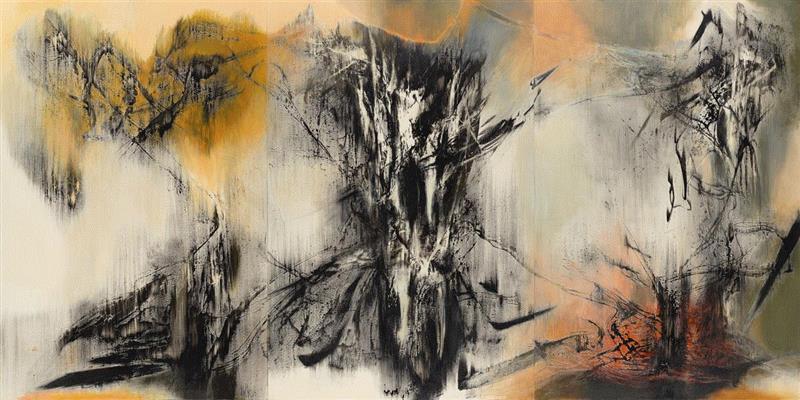 传奇 Legend　195x390cm  ,正在展出 | “磅礴：杨识宏作品展” | 仰观宇宙，游目骋怀，于磅礴气势中洞察生命之微妙,杨识宏,宇宙,广东美术馆,亚洲艺术中心,美学,意识流,台北,Canvas,人民美术出版社,殷双喜