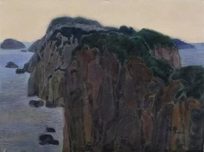 《谧系列·三》56×76&nbsp;cm&nbsp; 水彩&nbsp; 2018年,《瑞容沉春》明天开幕！！！,瑞容沉春,水彩,绝代风华,丝网,版画,雁荡山,直径,图案,油画,材料
