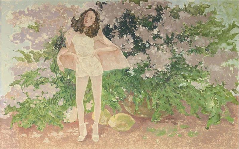 ▲撩人的芬芳 李蕾 布面油画 150×100cm 2014,超级课堂丨武汉纺织大学学子来到合美术馆邂逅“我自己之歌”,合美术馆,武汉纺织大学,课堂,学子,李蕾,女性,油画,同学们,日记体,绘画