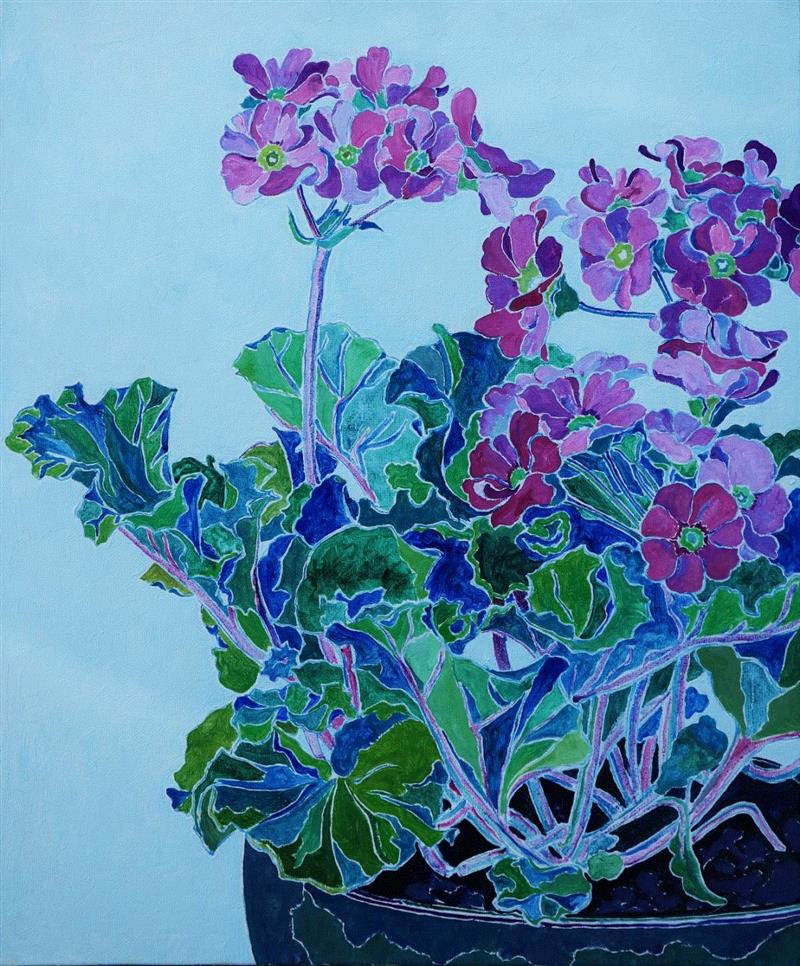 王大志 爱花图之七十八 ,美博展讯 | 陌上春来缓缓归——2019春季主题艺术展,美博,展讯,艺术展,油画,张晨初,王乐其,李知弥,李言,黄河,何振华