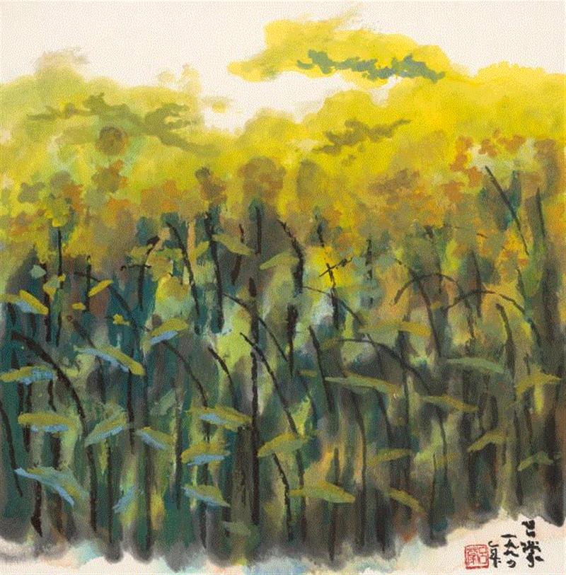【中华艺术宫 | 活动】玩转墨韵，画最美的人间四月天 4/14（周日）,中华艺术宫,菜花,乡村,水墨,李梅香,宣纸,墨韵,吹苑野风桃叶碧,夜来春,垂杨