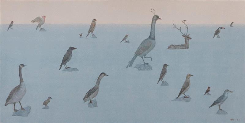 国家美术·展讯丨吴笛笛个展,吴笛笛,展讯,植物,竹子,石头,苔藓,藤蔓,树木,图案,绘画